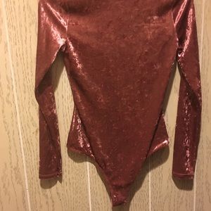 Crushed velvet bodysuit